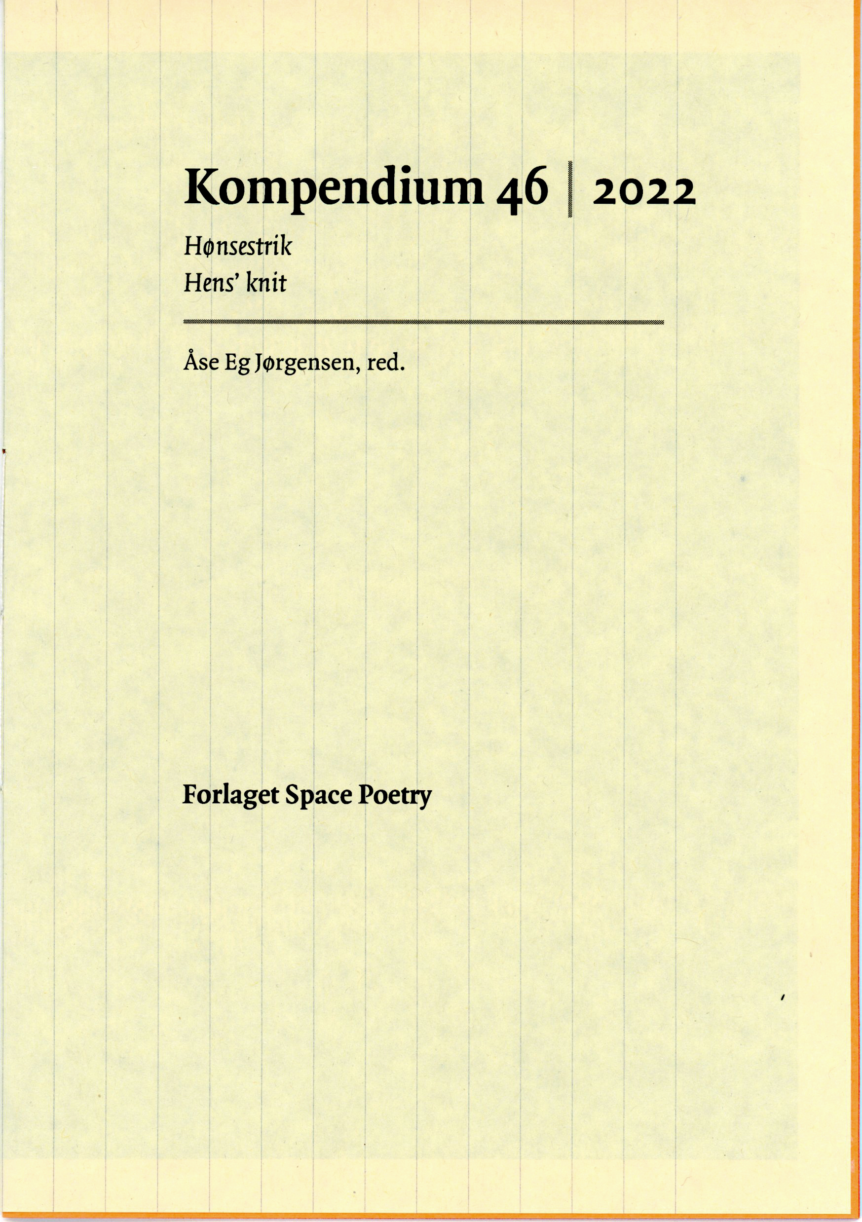 Kompendium 46 – Hønsestrik/Hens´knit